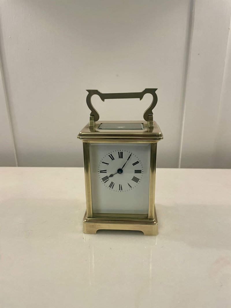 Antique Victorian Quality Brass Carriage Clock